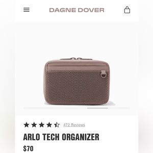 Dagne Dover Large Arlo Tech Case in Dune NWOT